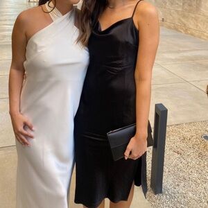 Express Cowl Satin Dress Black size small